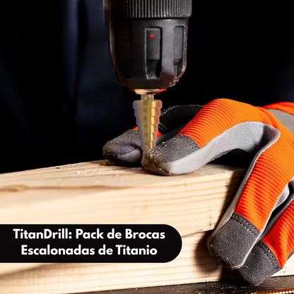 TitanDrill: Pack de Brocas Escalonadas de Titanio