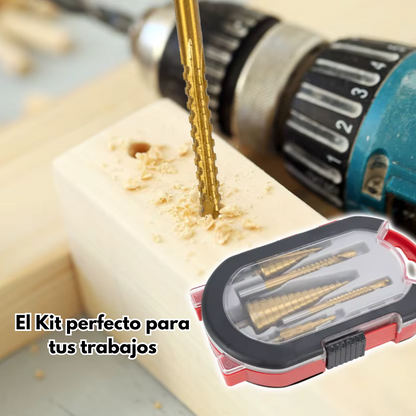TitanDrill: Pack de Brocas Escalonadas de Titanio