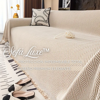 SofáLuxe™ – Cobertor de Jacquard Chenille con Borlas