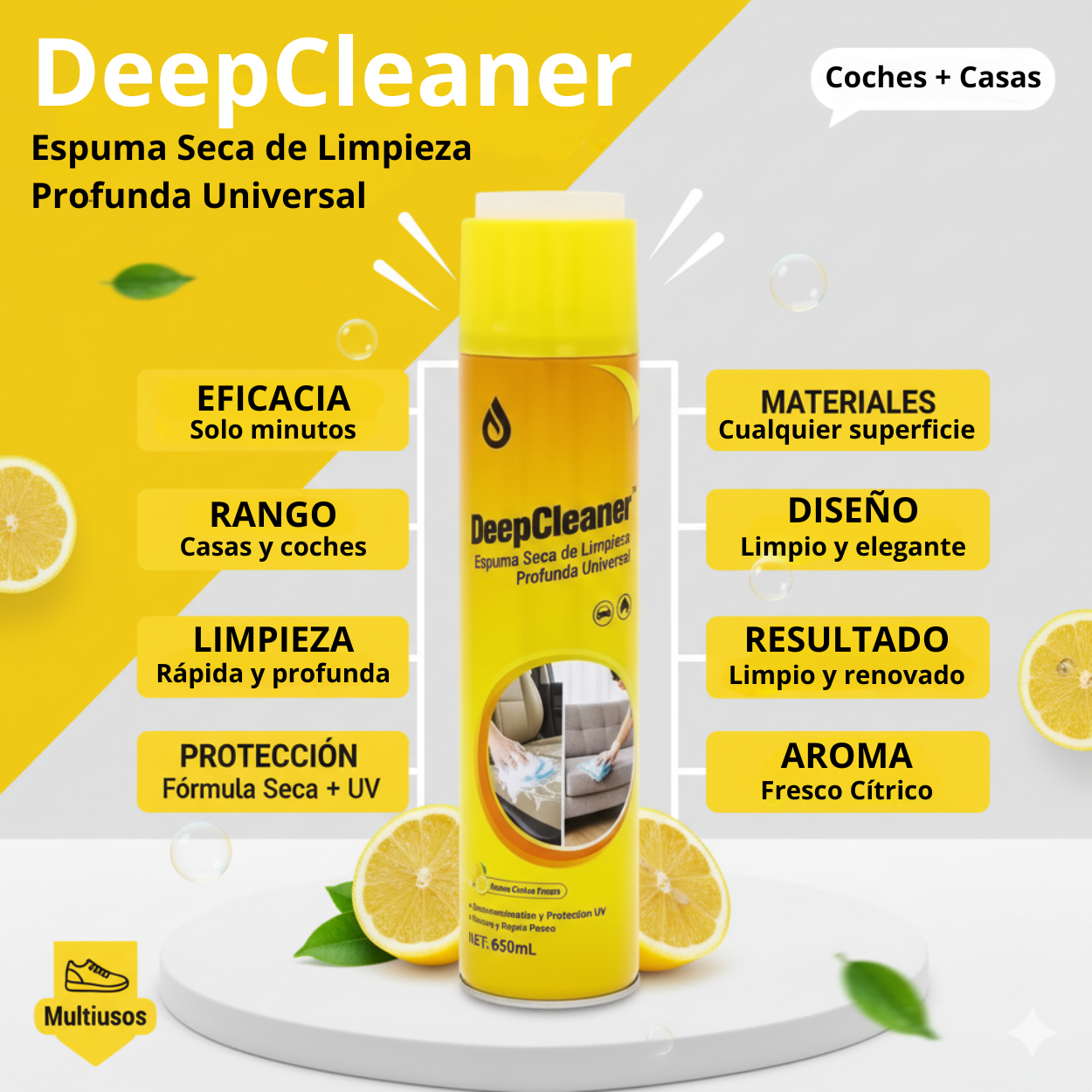 DeepCleaner | Espuma Seca de Limpieza Profunda Universal