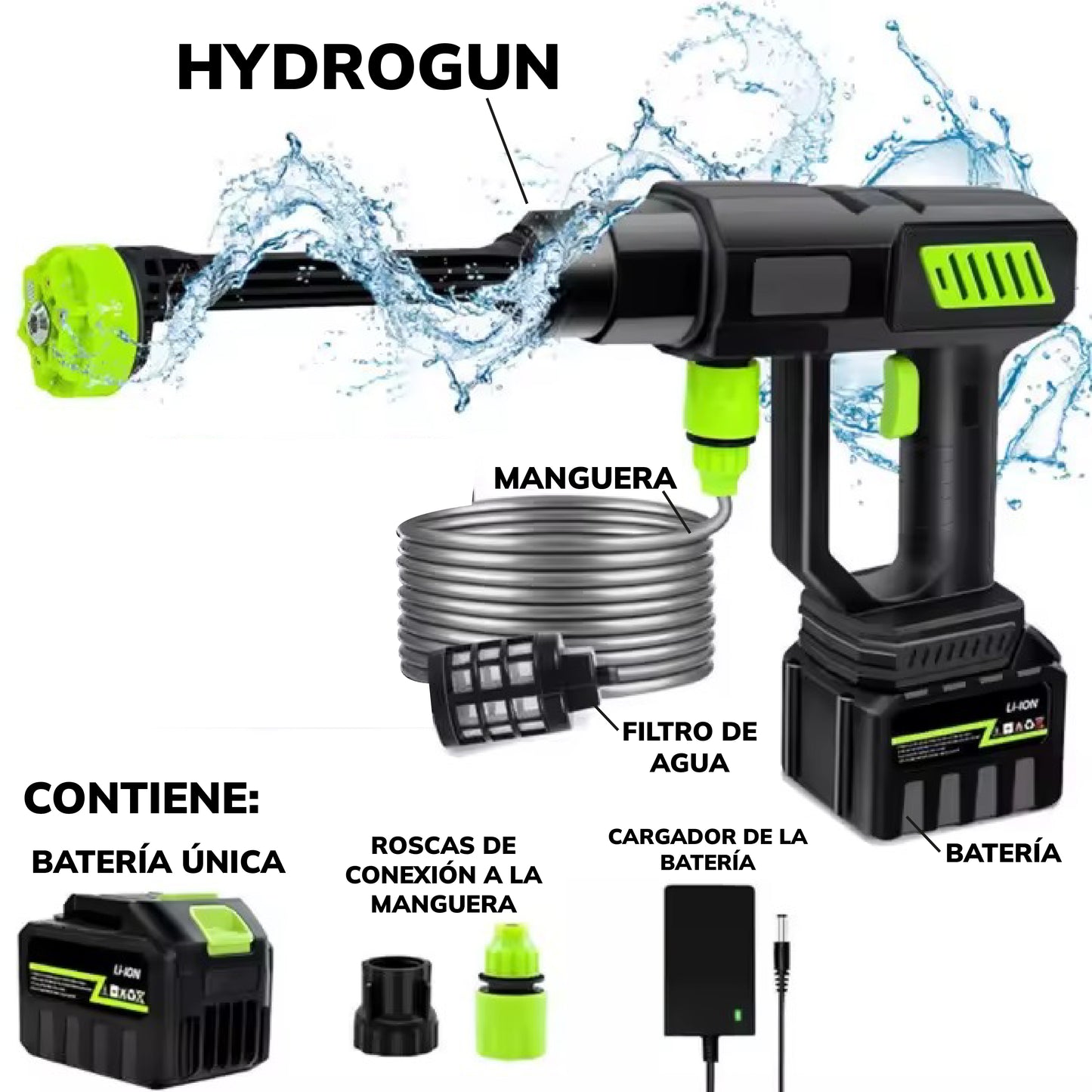 HydroGun: Pistola de alta presión inalámbrica